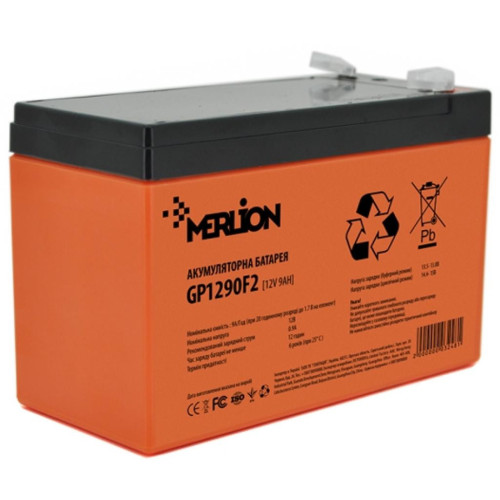Батарея до ДБЖ Merlion 12V-9Ah PREMIUM (GP1290F2PREMIUM) – Merlion