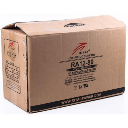 Батарея к ИБП Ritar AGM RA12-80, 12V-80Ah (RA12-80) – Ritar (вид 2)