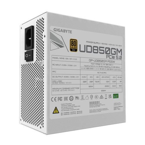 Блок живлення GIGABYTE 850W (GP-UD850GM PG5W) – GIGABYTE (вид 2)