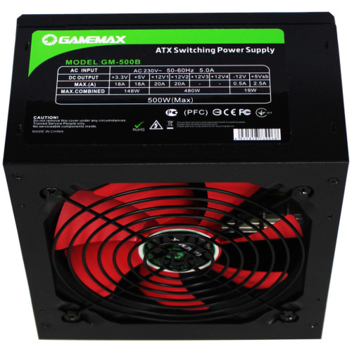 Блок живлення Gamemax 500W (GM-500B) – GAMEMAX (вид 2)