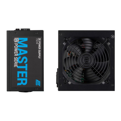 Блок питания 2E MASTER POWER (750W), >80, 80+ White, 120mm, 1xMB 24pin(20+4), 1xCPU 8pin(4+4), 3xMolex, 5xSATA, (2E-MP750-120APFC) – 2E (вид 1)