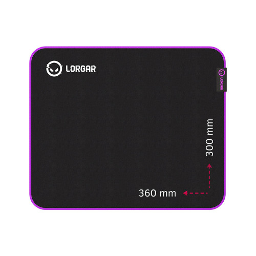 Килимок для мишки Lorgar Main 313 Black/Purple (LRG-GMP313) – Lorgar