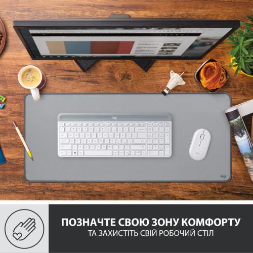 Коврик для мышки Logitech Desk Mat Studio Series Mid Grey (956-000052) – Logitech (вид 1)