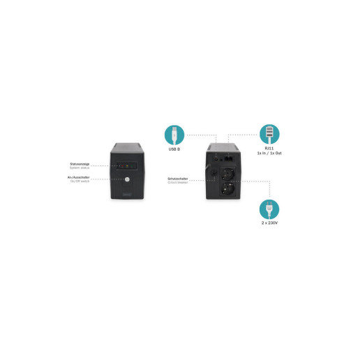 Источник бесперебойного питания Digitus 600VA DN-170063 (DN-170063) – DIGITUS (вид 3)