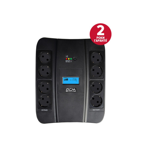 Пристрій безперебійного живлення Powercom SPD-750U Schuko – Powercom