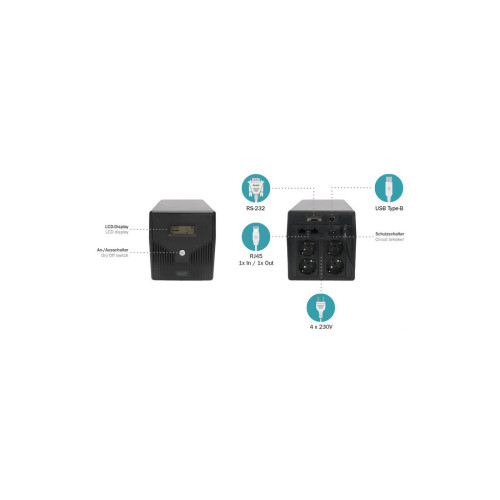 Источник бесперебойного питания Digitus 1000VA DN-170074 (DN-170074) – DIGITUS (вид 3)