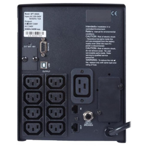 Источник бесперебойного питания Powercom SPT-3000-II LCD Powercom (SPT.3000.II.LCD) – Powercom (вид 2)