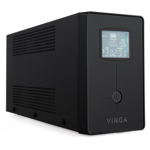 Источник бесперебойного питания Vinga LCD 600VA metal case with USB (VPC-600MU) – Vinga (вид 1)