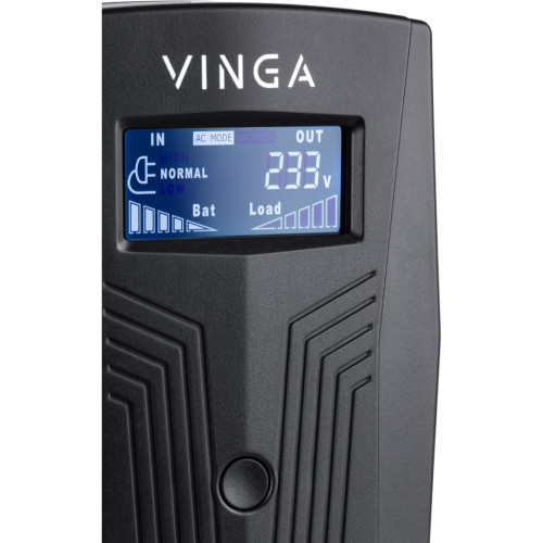 Источник бесперебойного питания Vinga LCD 600VA plastic case with USB (VPC-600PU) – Vinga (вид 2)