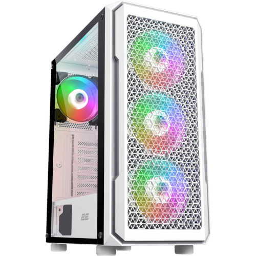 Корпус 2E Gaming Hexagon G338W, без БЖ, 2xUSB 3.0, 1xUSB Type-C, 1x120mm, 3x120mm ARGB, TG Side Panel, AT (2E-G338W) – 2E