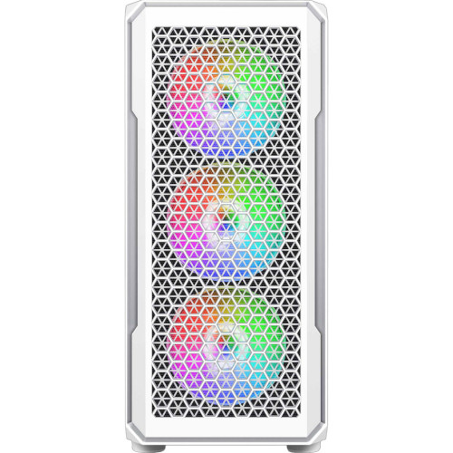 Корпус 2E Gaming Hexagon G338W, без БЖ, 2xUSB 3.0, 1xUSB Type-C, 1x120mm, 3x120mm ARGB, TG Side Panel, AT (2E-G338W) – 2E (вид 1)