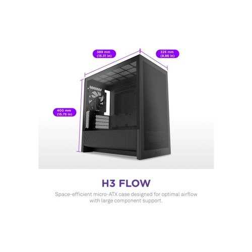 Корпус NZXT H3 Flow All Black (CC-H31FB-01) – NZXT (вид 1)
