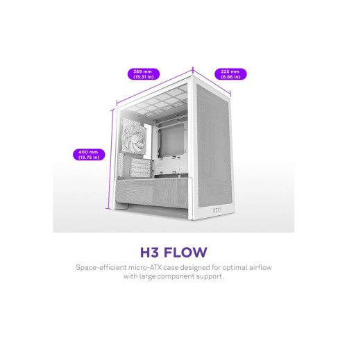 Корпус NZXT H3 Flow All White (CC-H31FW-01) – NZXT (вид 1)