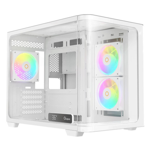 Корпус для ПК OCYPUS IOTA C50 WH CURVE ARGB DIGITAL (IOTA-C50-WHD300CD-GL) – OCYPUS