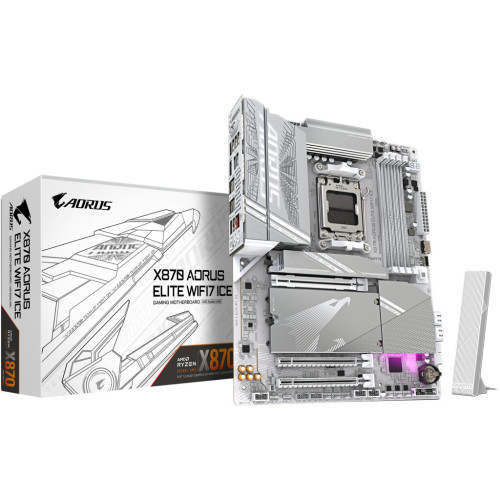 Материнская плата GIGABYTE X870 AORUS ELITE WIFI7 ICE (X870 A ELITE WF7 ICE) – GIGABYTE