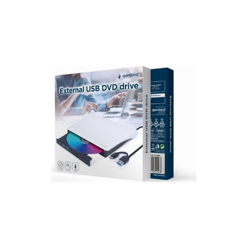 Оптический привод DVD-RW Gembird DVD-USB-03-BW – Gembird (вид 1)
