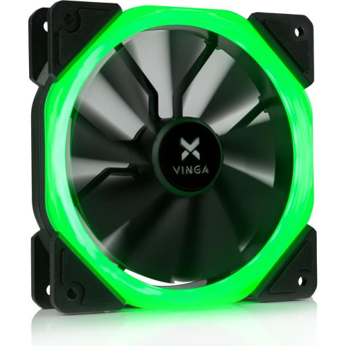 Кулер до корпусу Vinga LED fan-01 green – Vinga