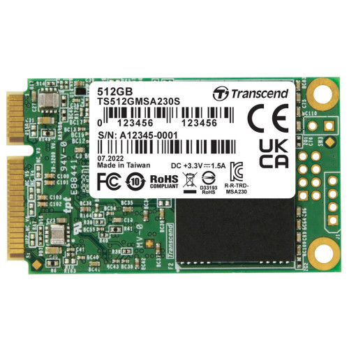 Накопичувач SSD mSATA 512GB Transcend (TS512GMSA230S) – TRANSCEND
