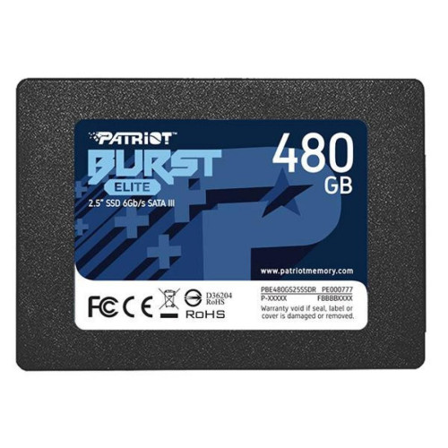 Накопитель SSD 2.5" 480GB Burst Elite Patriot (PBE480GS25SSDR) – Patriot