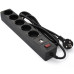 Мережевий фільтр живлення Patron 3m (SP-53) + 2 USB 2.0, 2.1A , 5 роз. BLACK (EXT-PN-SP-53-USB) – PATRON