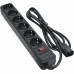 Сетевой фильтр питания Patron 2 m3*1mm2 (SP-1065U) 6 розеток BLACK (EXT-PN-SP-1065U) – PATRON