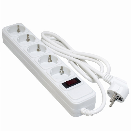 Мережевий фільтр живлення Patron 1.8m (SP-1052W), 5 розеток White (EXT-PN-SP-1052W) – PATRON