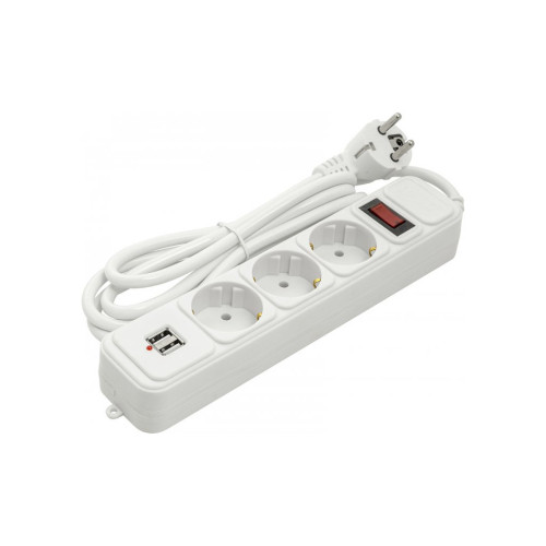 Сетевой фильтр питания PowerPlant 1.8 м, 3 розетки, USB ( PPSA10M18S3U ) (PPSA10M18S3U) – PowerPlant