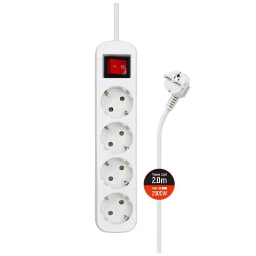 Мережевий фільтр живлення ColorWay CW-PSEA42W/ 2M white (CW-PSEA42W) – ColorWay