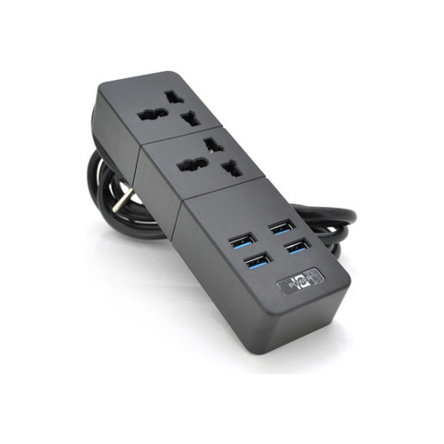 Мережевий фільтр живлення Voltronic TВ-Т07, 2роз, 4*USB Black (ТВ-Т07-Black) – Voltronic