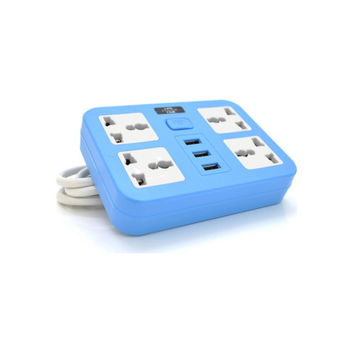 Мережевий фільтр живлення Voltronic TВ-Т15, 4роз, 3*USB Blue (ТВ-Т15-Blue) – Voltronic