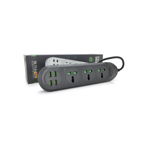 Сетевой фильтр питания Voltronic TВ-Т16mini, 3роз, 4*USB Black (ТВ-Т16mini-Black) – Voltronic (вид 1)