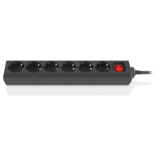 Сетевой фильтр питания REAL-EL RS-6 Protect M 5m, black (EL122300036) – REAL-EL