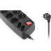 Мережевий фільтр живлення REAL-EL REAL-EL RS-10 Protect, 3m, black (EL122300039) – REAL-EL (вид 2)