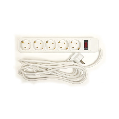 Мережевий фільтр живлення PowerPlant 3 м, 5 розеток, евростандарт (JY-1056/3) (PPSA10M30S5) – PowerPlant