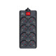 Сетевой фильтр питания REAL-EL REAL-EL RS-8 PROTECT, 3m, black (EL122300022)