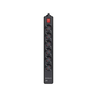 Мережевий фільтр живлення REAL-EL RS-PROTECT 605 3m, black (EL122300041)