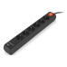 Сетевой фильтр питания REAL-EL RS-PROTECT 605 3m, black (EL122300041) – REAL-EL (вид 1)