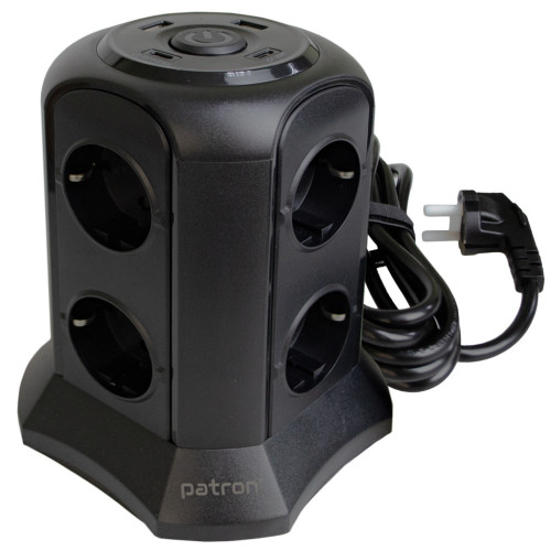 Сетевой фильтр питания Patron SP-1683-USBT (EXT-PN-SP-1683-USBT) – PATRON