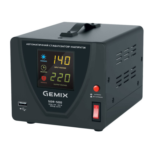 Стабілізатор Gemix SDR-500 (SDR500.350W) – GEMIX