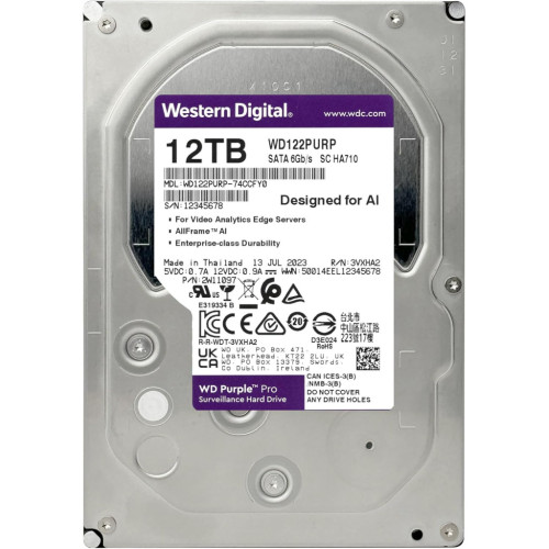 Жорсткий диск 3.5" 12TB WD (WD122PURP) – WD (вид 2)