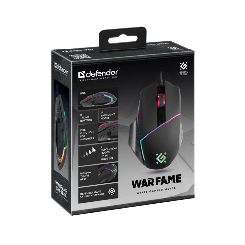 Мышка Defender Warfame GM-880L USB Black (52880) – Defender (вид 3)