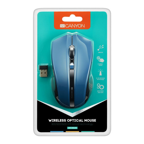 Мишка Canyon MW-5 Wireless Blue-Black (CNE-CMSW05BL) – CANYON (вид 3)