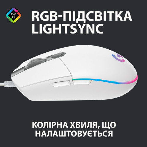 Мишка Logitech G102 Lightsync White (910-005824) – Logitech (вид 1)