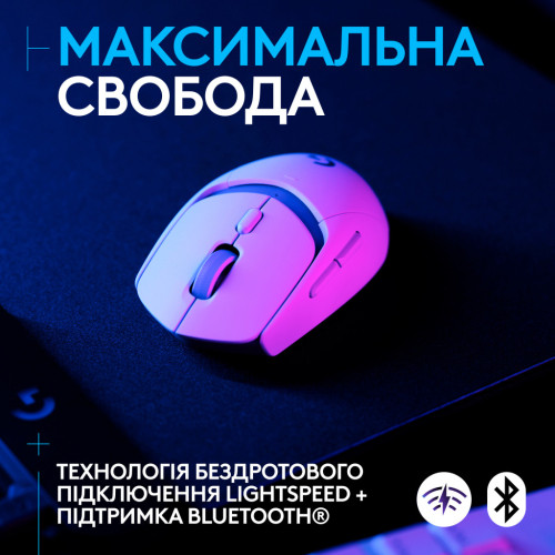Мышка Logitech G309 Lightspeed Wireless/Bluetooth White (910-007207) – Logitech (вид 2)