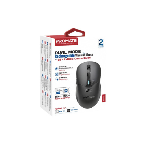 Мышка Promate Samo Wireless/Bluetooth Black (samo.black) – Promate (вид 1)