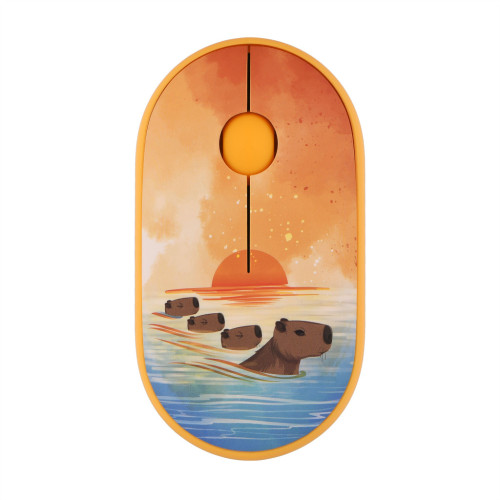 Мишка 2E MF300 CAPYBARASUNSET Silent Wireless/Bluetooth Yellow (2E-MF300WCAPIBARAYW) – 2E