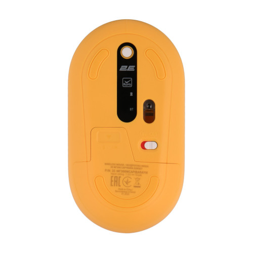Мишка 2E MF300 CAPYBARASUNSET Silent Wireless/Bluetooth Yellow (2E-MF300WCAPIBARAYW) – 2E (вид 1)