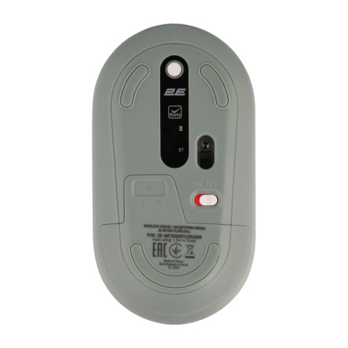 Мышка 2E MF300 FLORADILL Silent Wireless/Bluetooth Green (2E-MF300WFLORAGN) – 2E (вид 1)