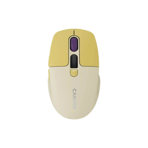 Мишка Canyon MW-26 LCD Silent Wireless/Bluetooth Yellow (CNS-CMSW26Y) – CANYON