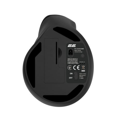 Мишка 2E MF325 Silent Wireless/Bluetooth Black (2E-MF325WBK) – 2E (вид 1)